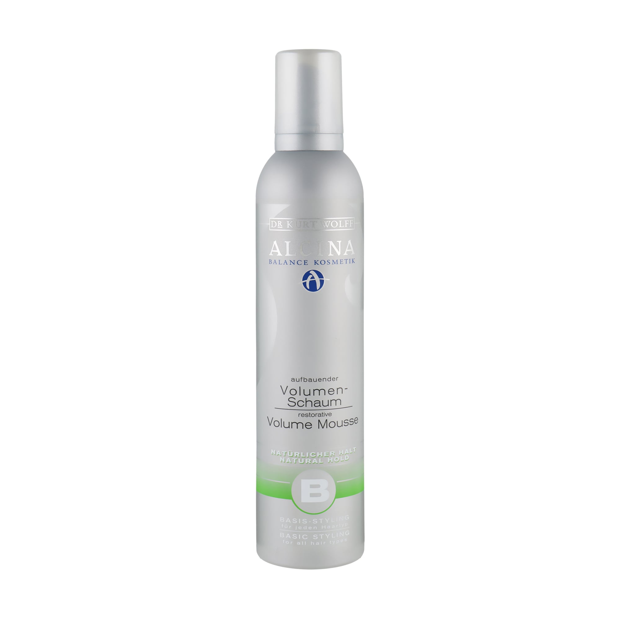 Пiнка для об'єму волосся Alcina B Restorative Volume Mousse для природної фiксацiї, 300 мл